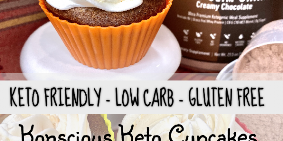 Pinterest Pin for Keto Cupcakes